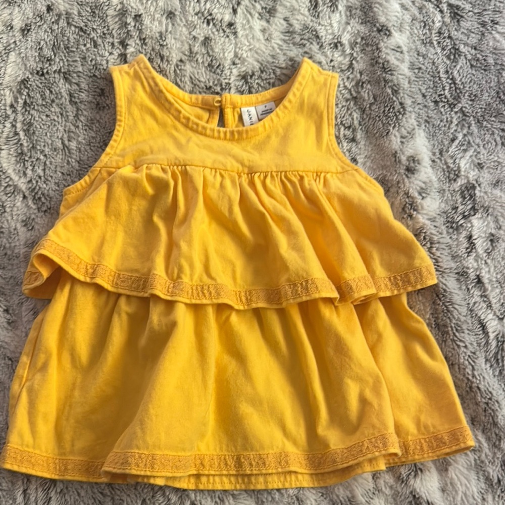 Sunny Yellow Tiered Tank Top